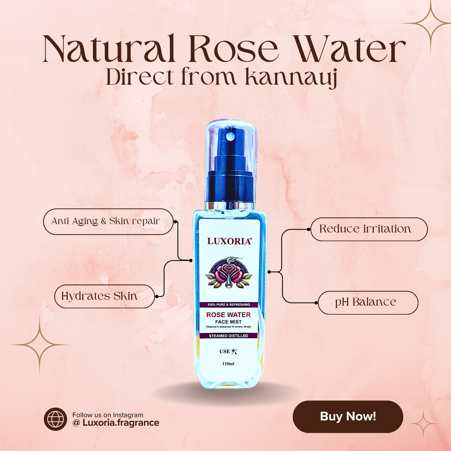 Rose water face mist (110ml)