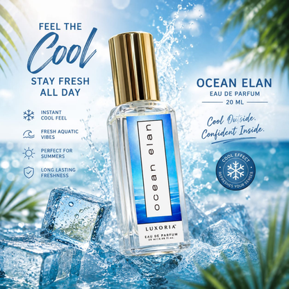 Ocean Elan EDP 20ml | Fresh Aquatic Perfume for Men | Inspired by Cool Water Intense